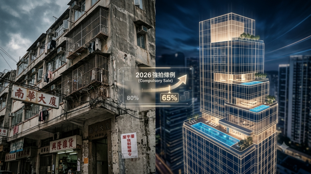 香港2026最新強拍門檻放寬舊樓收購投資風險分析